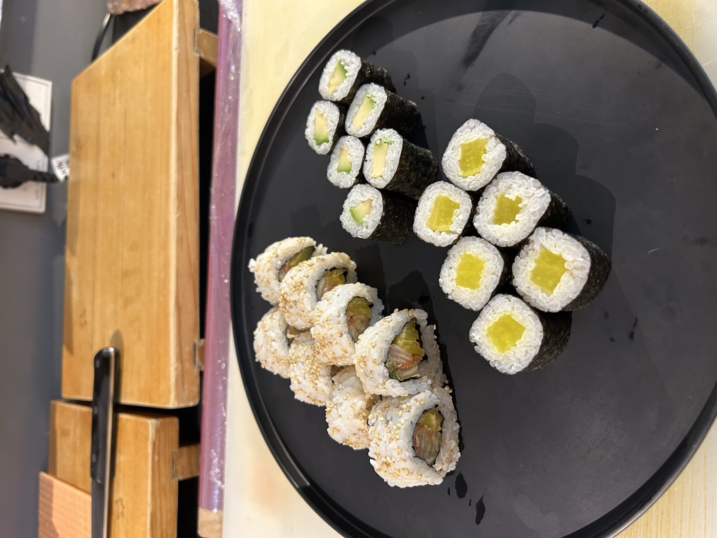 Sushi set with maki and inside-out rolls from J6 Sushi
